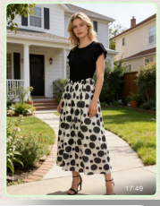 Kleid  elara schwarz gro�e Punkte