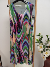 Kleid ohne Arm pink/blau/gr�n/schwarz