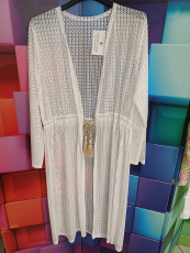 Longjacke d�nn Farbe wei�