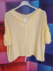 Shirtjacke Dressplaner Kapuze gelb