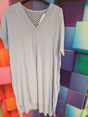 Kleid Dressplaner Kurzarm hellblau