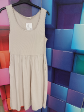 Shirtkleid ohne Arm beige