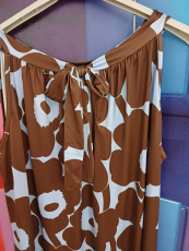 Kleid ohne Arm dunkelbraun/blau