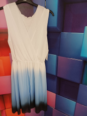 Kleid Dressplaner ohne Arm wei�/blau