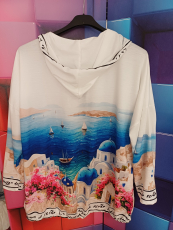 leichte Jacke wei� Bild Santorini