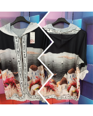 leichte Jacke schwarz Bild Santorini