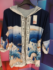 leichte Jacke dunkelblau Bild Santorini