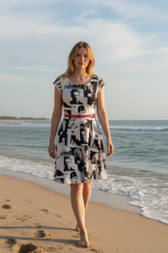 Kleid Gotta Hollywood wei� mit Druck