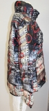 Dolcezza Jacke Farbe schwarz/beige/rot mit Muster Ringe