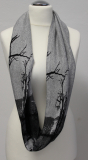 Schal/Loop Druck Bume Farbe grau