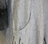 Kleid Druck B�ume Farbe grau