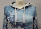 Dolcezza Pullover blau/wei� Kapuze