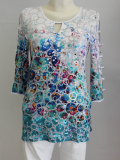 Dolcezza Shirt 3/4 Arm wei/blau/grn/bunt