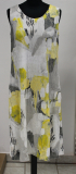 Dolcezza Kleid ohne Arm natur/grau/gelb