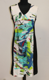 Dolcezza Kleid ohne Arm wei/schwarz/bunt