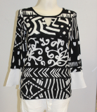 Dolcezza Blusen-Shirt schwarz/wei