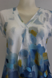 Dolcezza Kurzarm-Shirt wei/blau