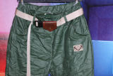 Lederimitathose gr�n