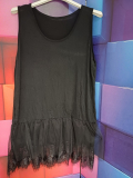 Longtop mit Spitze Farbe schwarz