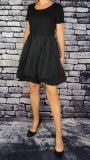 T-Shirt-Kleid mit Ballonrock schwarz