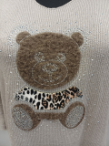 Langarmpullover grau Print Teddy