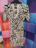 Kleid Kurzarm braun/schwarz/wei�