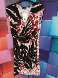 Kleid ohne Arm wei�/rot/schwarz