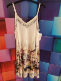 Kleid Spaghettitr�ger Motiv Italien wei�