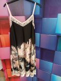 Kleid Spaghettitr�ger Motiv Italien schwarz