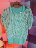 Netz-Doppel-Shirt t�rkisblau
