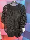 Netz-Doppel-Shirt schwarz