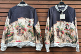 Jacke schwarz Druck Motiv mediterran