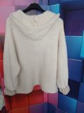 Kuscheljacke mit Kapuze naturwei�