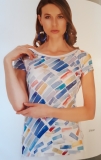 Dolcezza Shirt Kurzarm wei/pastell