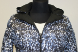 Winter-Wendejacke schwarz/blau/wei mit Kapuze