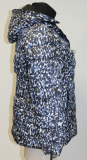 Winter-Wendejacke schwarz/blau/wei mit Kapuze