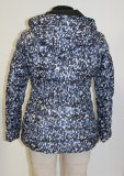 Winter-Wendejacke schwarz/blau/wei mit Kapuze