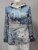 Dolcezza Pullover blau/wei Kapuze