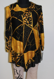 Nicolette Longhirt Shirley Print Relief schwarz/senfgelb