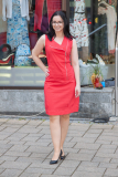 Dolcezza Kleid ohne Arm rot