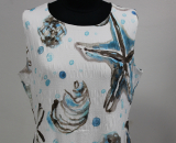 Dolcezza Kleid ohne Arm weiß mit Meeresmotiven