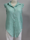 Bastet Fashion Leinenbluse mint