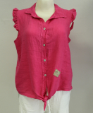 Bastet Fashion Leinenbluse pink