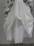Sommerkleid mit eingenhtem Petticoat wei mit Punkten
