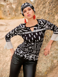 Dolcezza Blusen-Shirt schwarz/wei