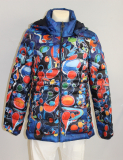 Dolcezza Steppjacke schwarz/bunt mit Kapuze