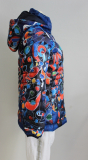 Dolcezza Steppjacke schwarz/bunt mit Kapuze