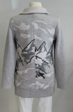 Dolcezza Sweatjacke lang hellgrau