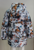 Dolcezza Wintermantel wei Druck pastell