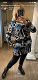 Longhirt Vanessa Style schwarz/blau/wei